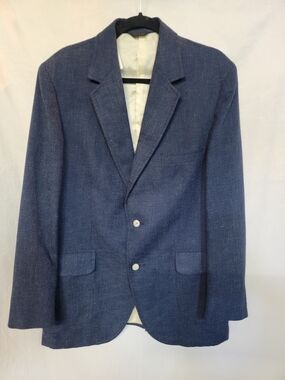 Vintage Pen West (A Division Of Pendleton) Navy Blue Sport Coat - Blazer